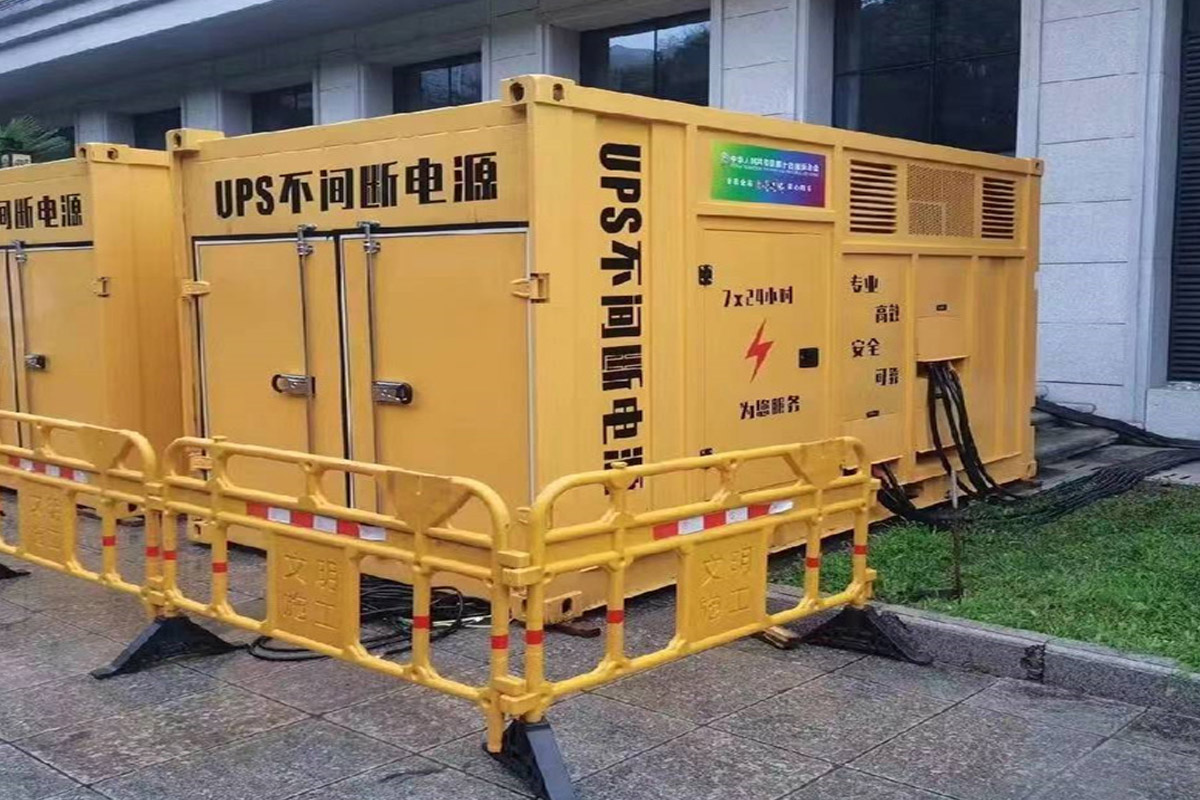 兴义发电机租赁施工现场