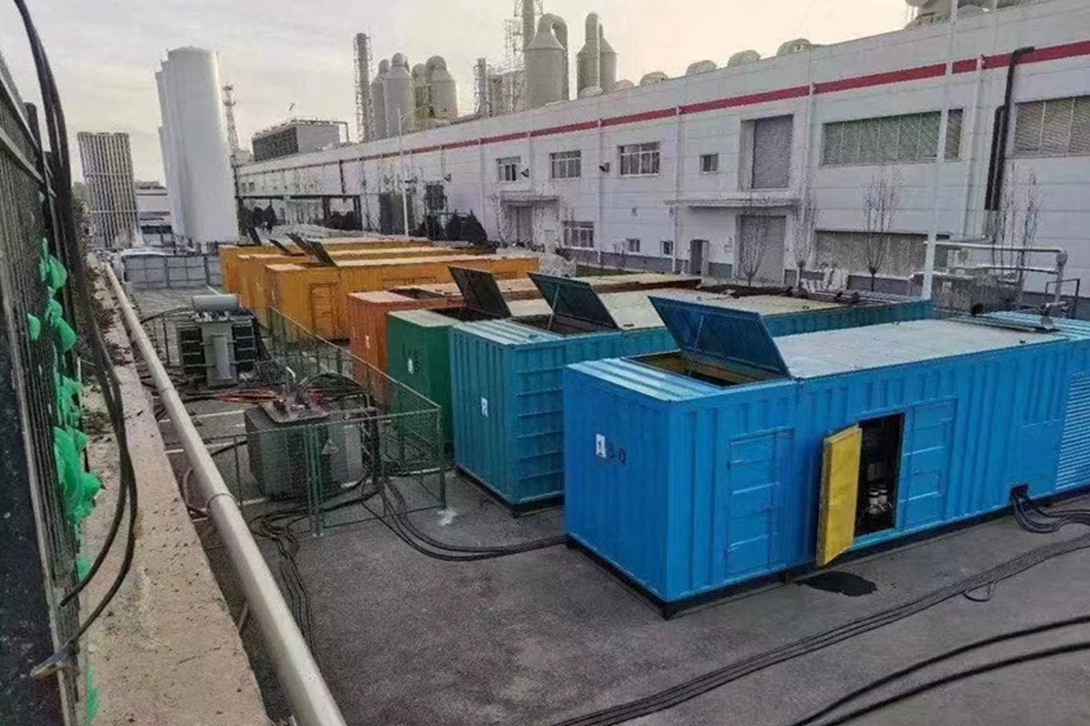 兴义发电机租赁施工现场
