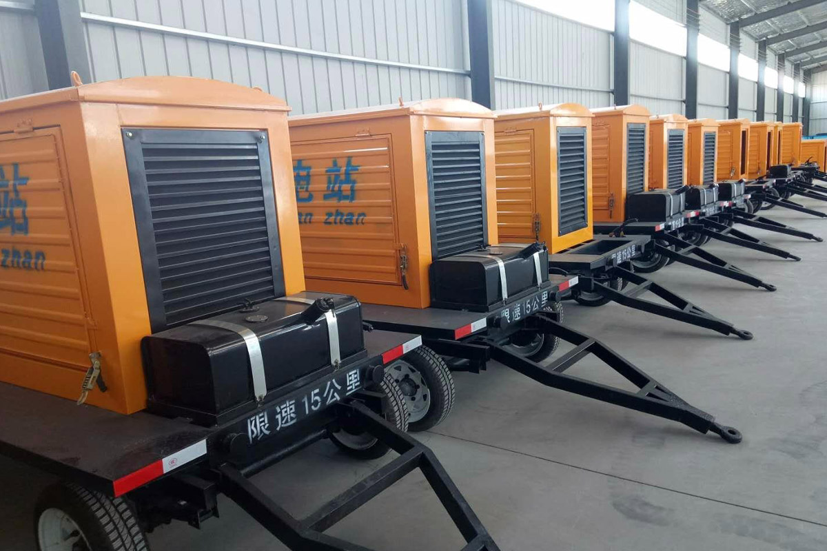 兴义发电机租赁施工现场